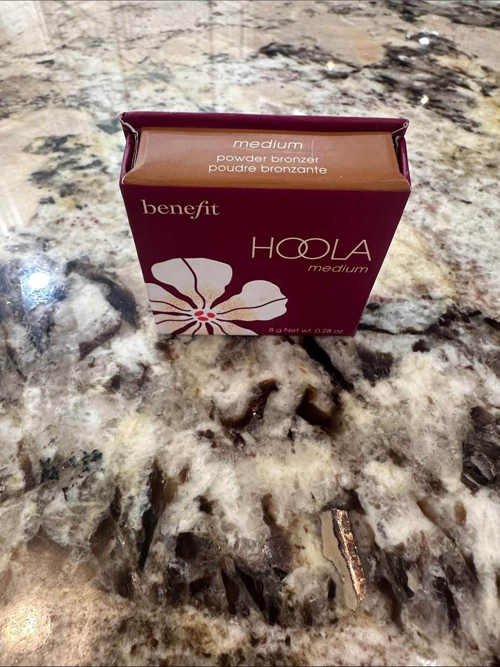 Benefit Hoola Medium Powder Bronzer — Burgundy & Brown Box